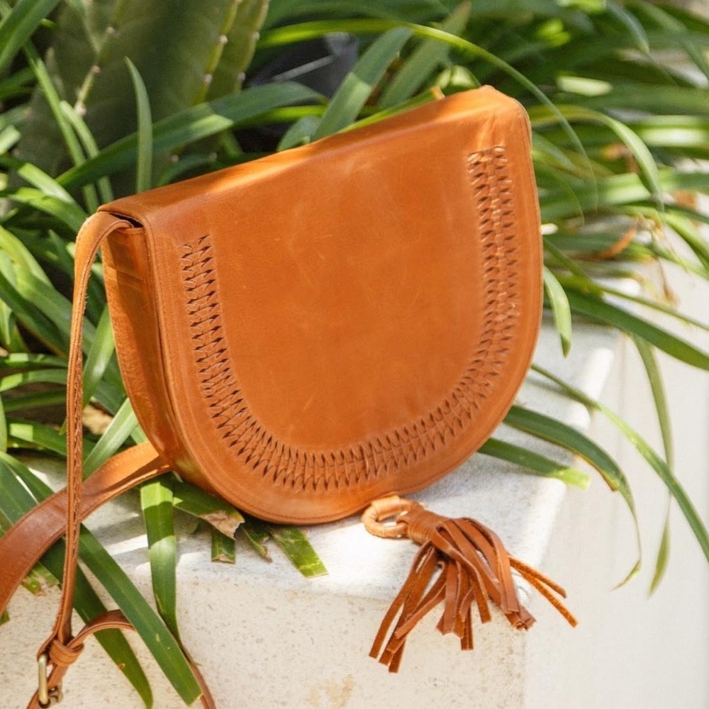 NWT Tan Leather Bag